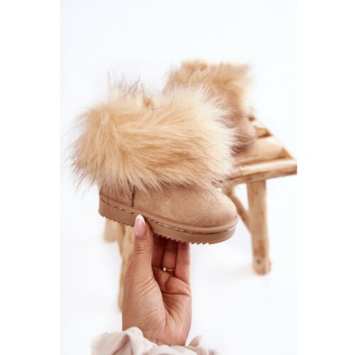Kesi Children's Snow Boots With Eco Fur Beige Ariana Slike