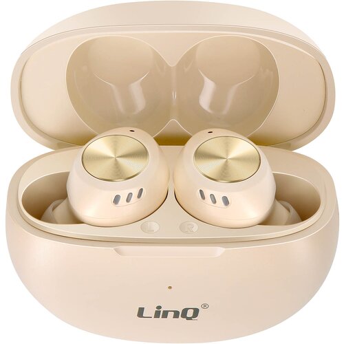 LINQ Brezžične slušalke Bluetooth z vgrajenim mikrofonom, Bež, (5000019236) Cene