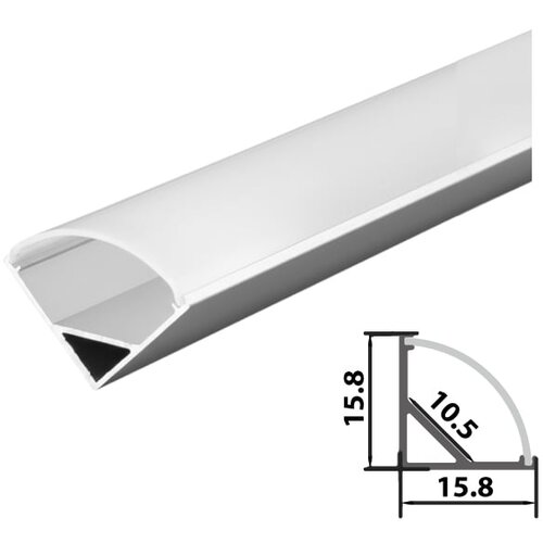  set aluminijumski profil za led trake 1m 15.8x15.8 Slike