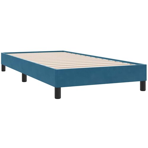vidaXL posteljni okvir brez vzmetnice temno modra 80x210 cm žamet, (21829695) Cene