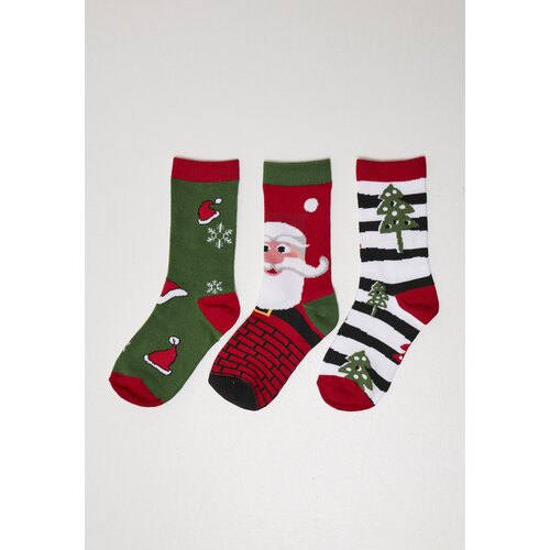 Urban Classics Accessoires Stripe Santa 3-Pack multicolor Christmas Socks Cene