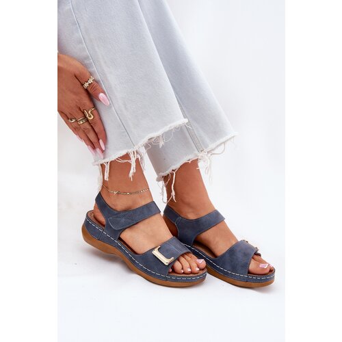 EVENTO Comfortable Women&amp;#039;s Wedge Sandals Blue Sadevale Slike