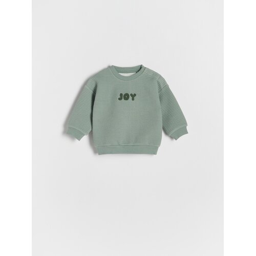 Reserved - Oversize strukturiran pulover - Zelena Slike