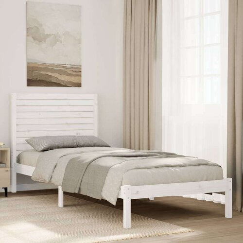 vidaXL Dugi okvir kreveta bez madraca bijeli 90 x 220 cm masivno drvo Cene