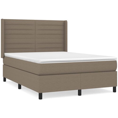 Maison Chic Box spring postelja - Vzmetna postelja z vzmetnico taupe 140x200 cm blago SL8283, (21886467) Cene