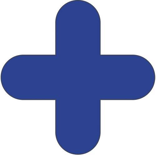  Talne oznake iz PVC-ja, oblika križa, DE 10 kosov, modra Cene