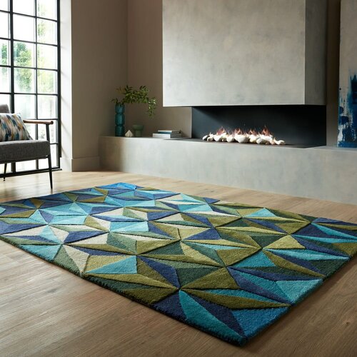 Flair Rugs Modra volnena preproga 120x170 cm Reverie &amp;ndash; Slike