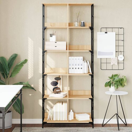 vidaXL Polica za knjige boja hrasta 78 5x33x188 5 cm konstruirano drvo Cijene