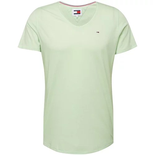 Tommy Jeans Majica 'Jaspe' pastelno zelena / rdeča / črna / bela