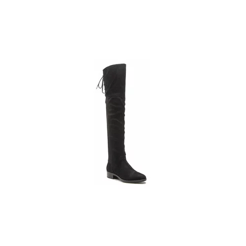 Geox Kožne čizme Felicity za žene, boja: crna, ravna potpetica