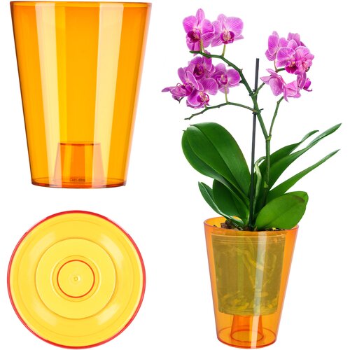 KADAX Cvetlični lonec za orhideje Plastični lonec oranžen 12 cm, (5000352912) Cene