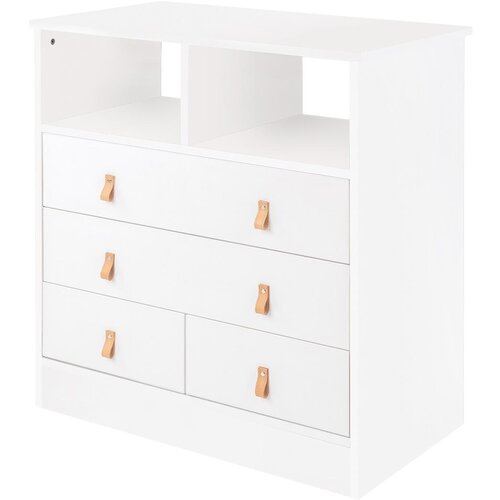  KikkaBoo Drvena komoda Aspen sa policom white Cene