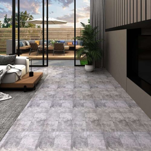 vidaXL Samoljepljive podne obloge PVC 5 21 m² 2 mm smeđa boja cementa Cene
