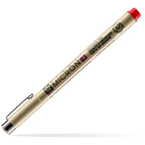 Royal Talens Pigma Micron 03, liner, red, 0,35mm Cene
