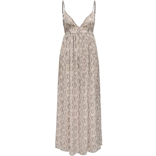 Only Dolge obleke Onlsadia Life Strap Bow Maxi Wvn 15344642 Bež Slike