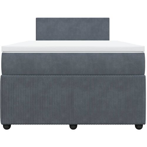 Box spring krevet s madracem tamnosivi 120 x 200 cm bar&amp;scaron;unasti Slike