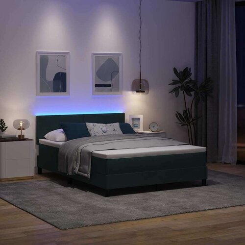  LED Box Spring Krevet Tamnozelena 160 x 200 cm Bar&amp;scaron;un Slike