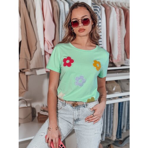 DStreet T-shirt damski w kwiaty DAISYLA miętowy Cene