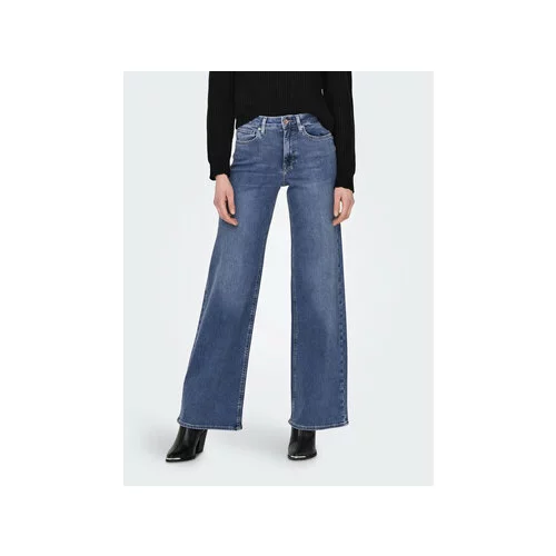 Only Jeans hlače Madison 15282980 Modra Wide Leg