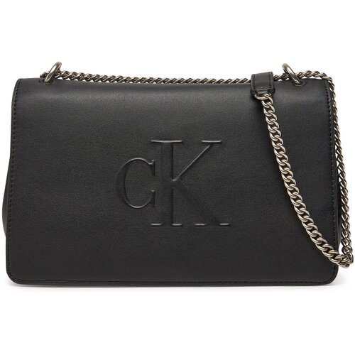 Calvin Klein Jeans Ročna torba Sculpted Ew Flap Conv Chain LV04K3035G Črna Slike