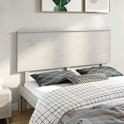  Uzglavlje za krevet bijelo 164x6x82,5 cm od masivne borovine
