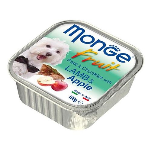 Monge fruit dog Jagnj/Jabolko 100 g Cene