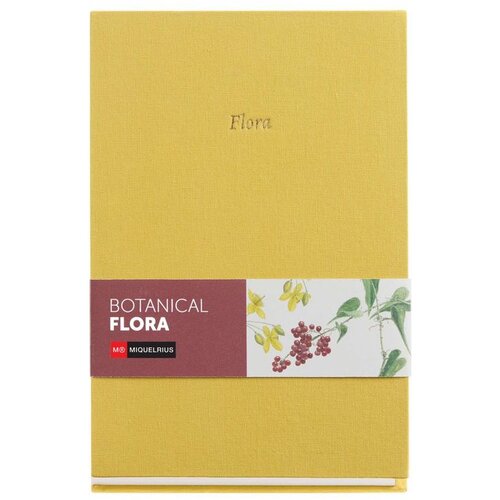  Bilježnica Miquelrius A5 Botanical Flora Mustard tkanina 80L 80g/m2 crte MR8318 Cijene