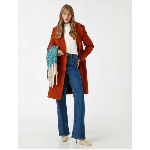 Koton Coat - Red - Double-breasted Cene