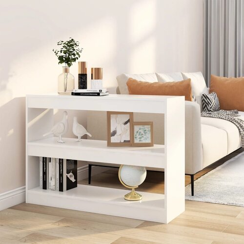 The Living Store Knjižna omara/pregrada bela 100x30x72 cm - Knjižna Omara, (21437174) Slike