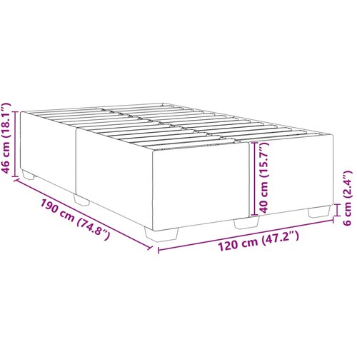  Okvir kreveta bez madraca bijeli 120x190cm umjetne kože Slike