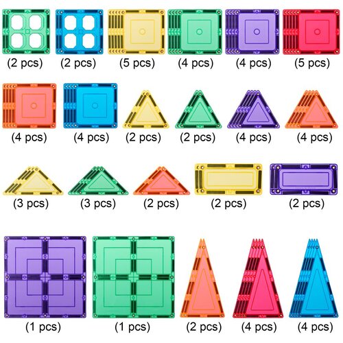 Learn &amp;amp; Grow Toys Magnetne pločice basic - set 64 kom Slike