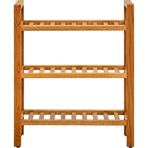 Maison Chic Stojalo za čevlje - Stojalo za obutev s 3 policami 50x27x60 cm trdna hrastovina, (21776545) Slike