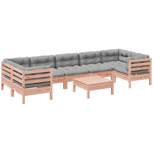  8-dijelni set vrtnih sofa s jastucima masivno drvo duglazije Slike