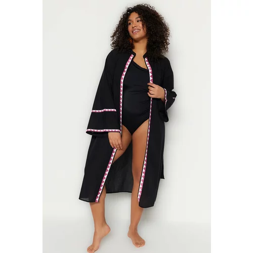Trendyol Curve Plus Size Kimono & Kaftan - Black