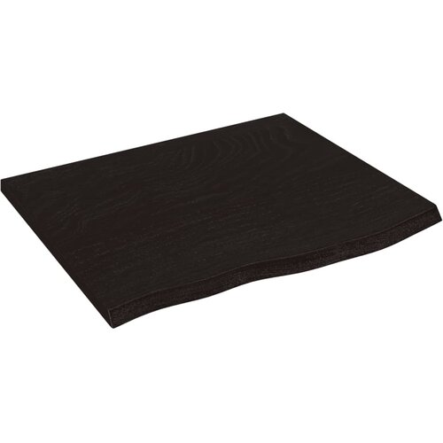 Maison Chic Stenska polica - Viseča Polica temno rjava 60x50x2 cm trdna hrastovina, (21784599) Slike