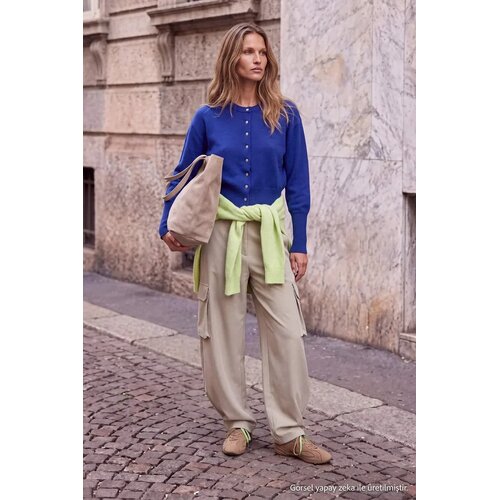 TRENDYOLMILLA ženski duks model Twoaw27Hi00070, kobalt plava Cene