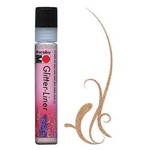 Marabu Barva v plastenki - Glitter liner 25ml bakrena 18030009586, (20386556) Cene