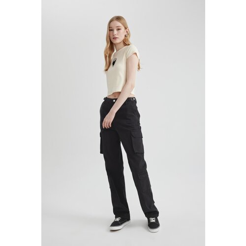 Defacto Cool Straight Fit Cargo Gabardine Trousers Slike