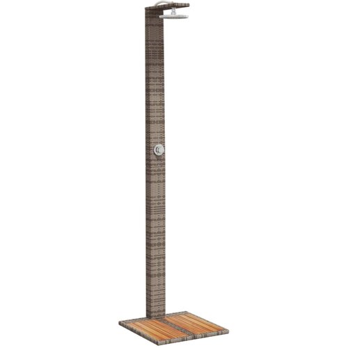  tu&amp;scaron; sivi 50x55x224 cm od poliratana i bagremovog drva Slike