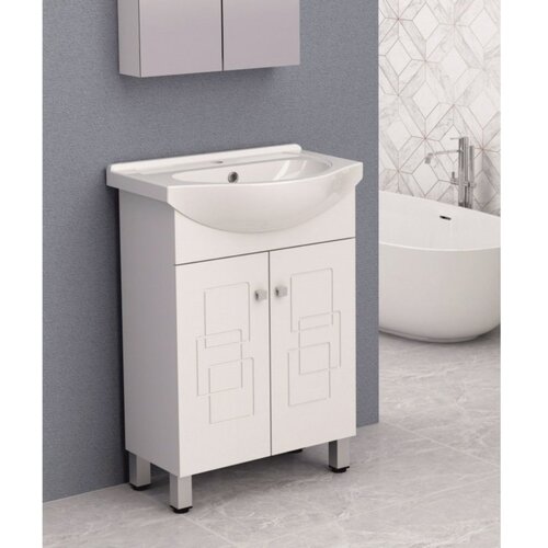 Inter Ceramic Samostojeći kupatilski ormarić sa lavaboom 60x85x43 pvc bela Slike