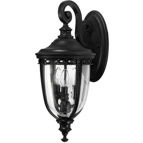 Elstead Lighting Elstead English Bridle Zunanja stenska svetilka srednje velikosti s 3 lučmi, črna, IP44, E14, (22099896) Cene