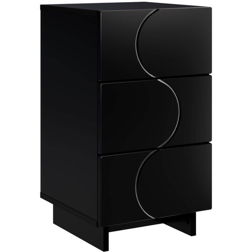  Noćni ormar Crna 33,5 x 34,5 x 60 cm Konstruirano drvo Slike