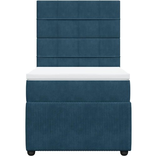 Box spring krevet s madracem tamnoplavi 90x200 cm bar&amp;scaron;unasti Slike