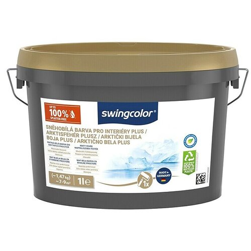 SWINGCOLOR Stenska barva (Bela, Mat, 1 l, Primerno za alergike) Slike
