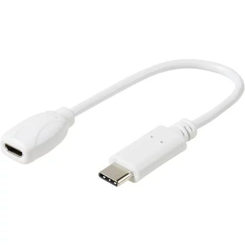 Vivanco OŠTEĆENA AMBALAŽA - Adapter 37558, USB C M na micro USB Ž, bijeli