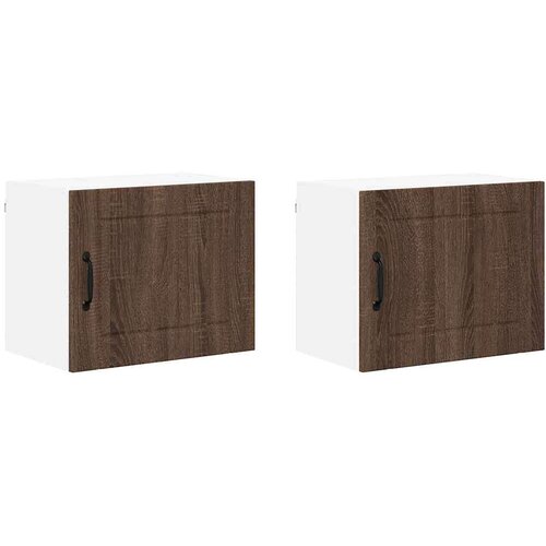  Zidni kuhinjski ormarić 2 pcs Smeđi hrast 50 x 31 x 40 cm Slike