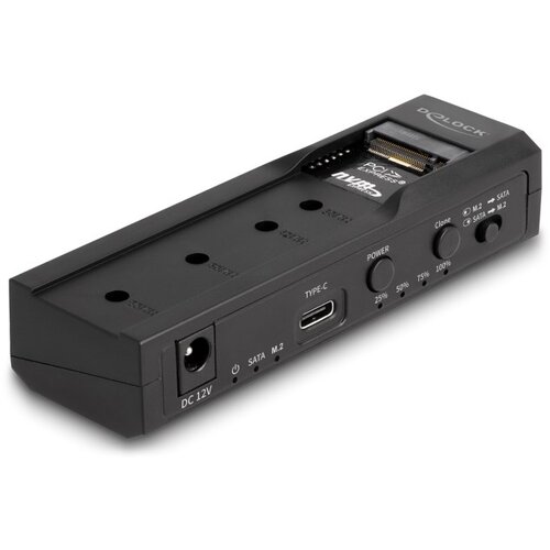 Delock USB Type-C Converter for 1 x M.2 NVMe SSD + 1 x SATA SSD /HDD with Clone Function Cijene