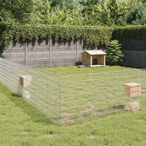 vidaXL Ograda za životinje s 48 ploča 54 x 80 cm od pocinčanog željeza Cijene
