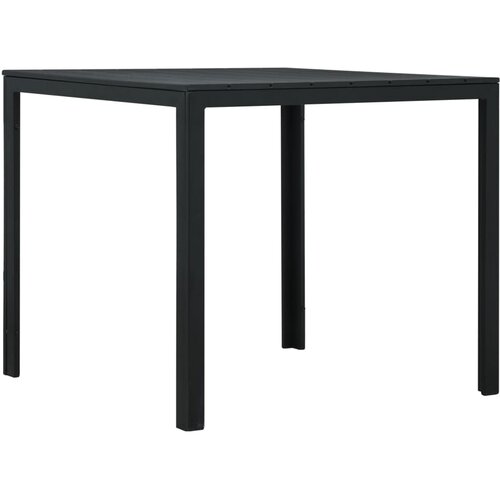 VidaXL Stolić za kavu crni 78 x 78 x 74 cm HDPE s izgledom drva Slike