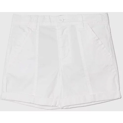 United Colors Of Benetton Otroške bombažne kratke hlače bela barva